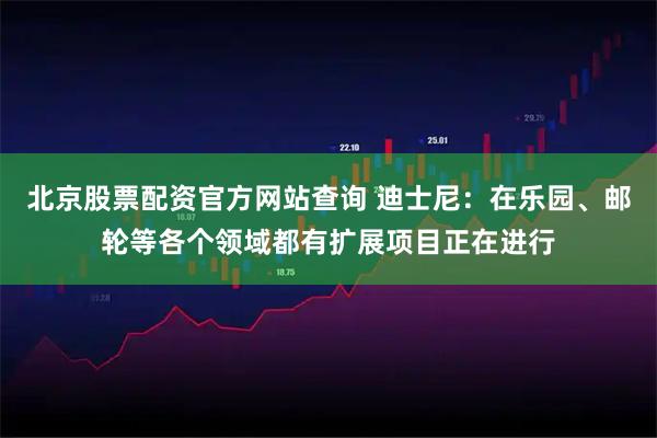 北京股票配资官方网站查询 迪士尼：在乐园、邮轮等各个领域都有扩展项目正在进行